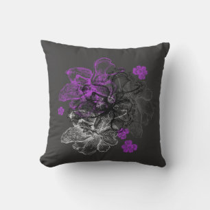 Coussin Dentelle Wahine Orchidée Hawaïenne Réversible