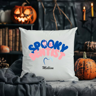 Coussin Dentiste éffrayant Nom personnalisé Cadeau Hallowe