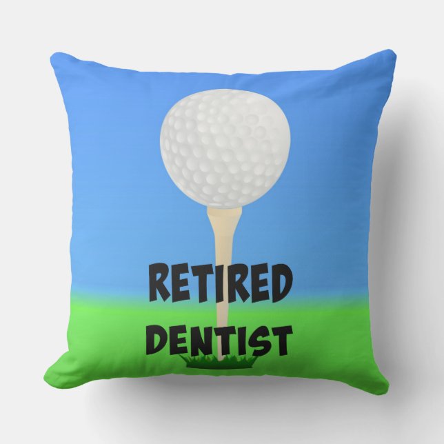 Coussin Dentiste retraité - Conception de golf (Recto)