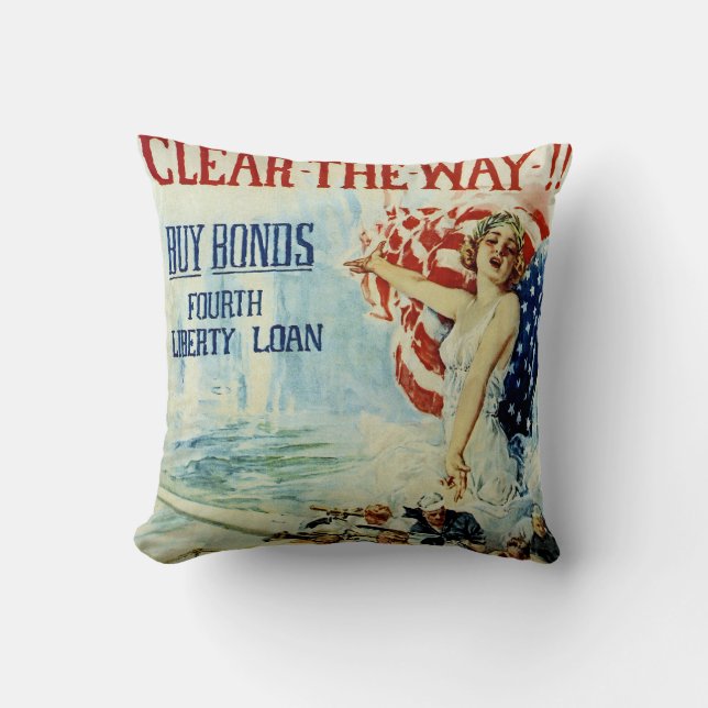 Coussin Dépêche-toi ! ! - Quatrième prêt pour la liberté (Recto)