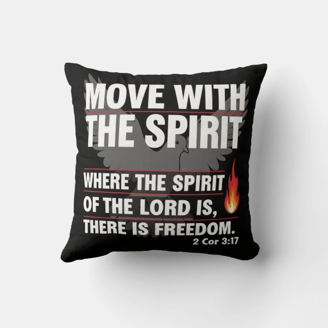 Coussin Déplacer avec l'esprit - conception de la liberté (Verso)