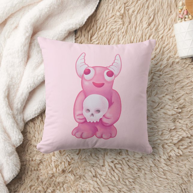 Coussin Déplaisant Demon Pink Crâne Pastel Goth Enfants (Couverture)