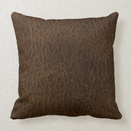 Coussin d'époque en cuir Brown