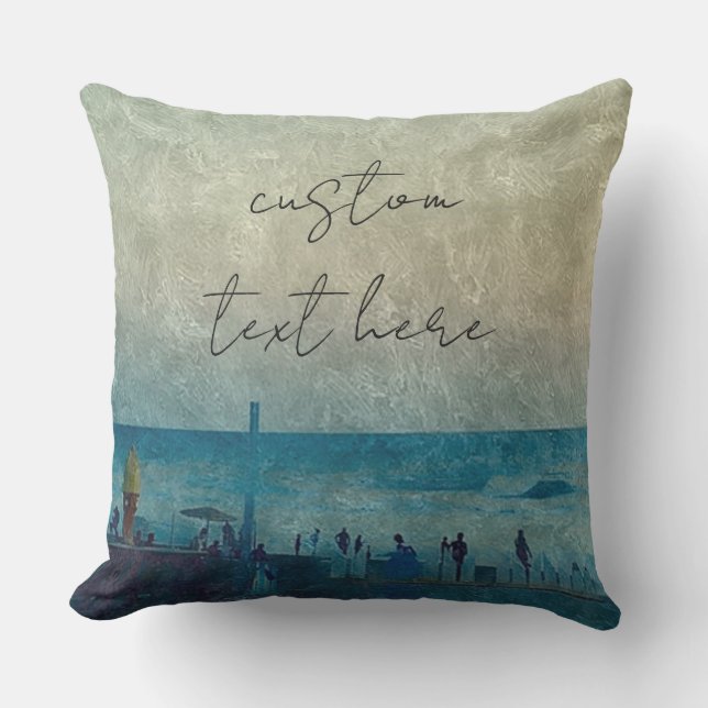 Coussin -dernier été- effets numériques peinture photograp (Recto)