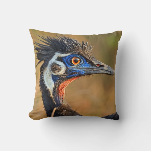Coussin Dernière lumière des Prairies - Bengale Florican (Recto)