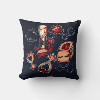 Coussin Dés à jouer coquins & Champagne Humour adulte, Rom