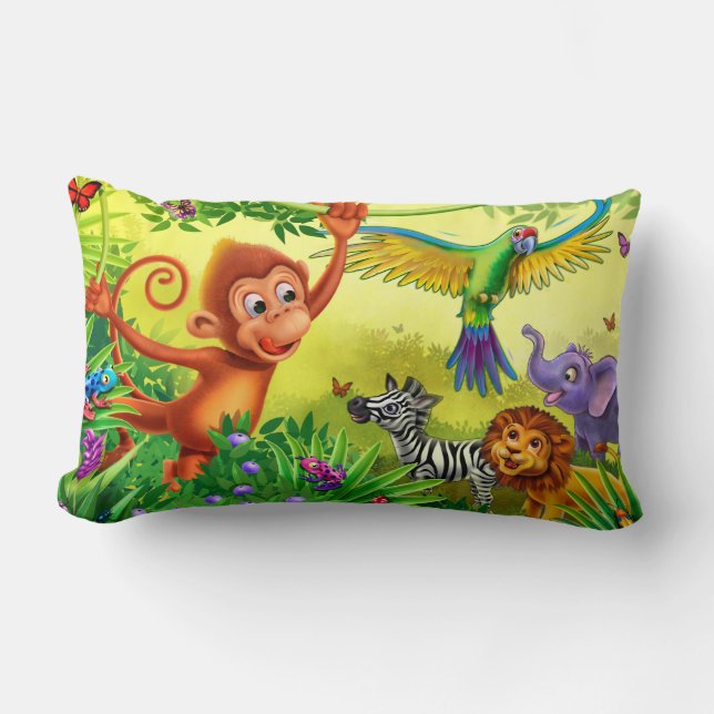 Coussin des animaux de la jungle (Recto)