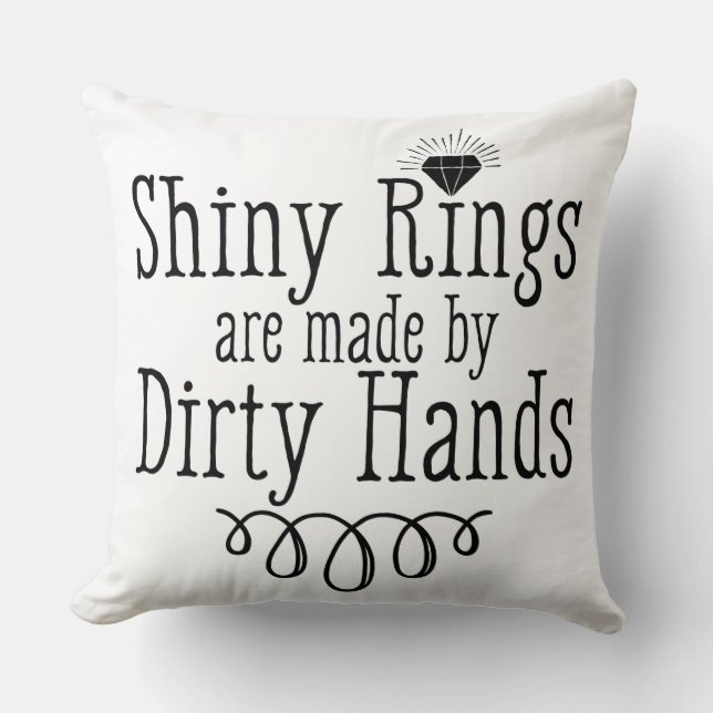 Coussin Des anneaux brillants sont faits avec les mains (Recto)