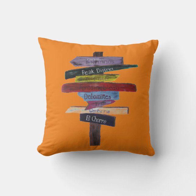 coussin des destinations Escalades (Recto)