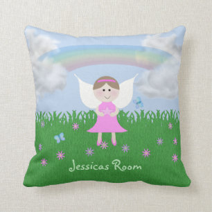 Coussin des enfants poilus roses