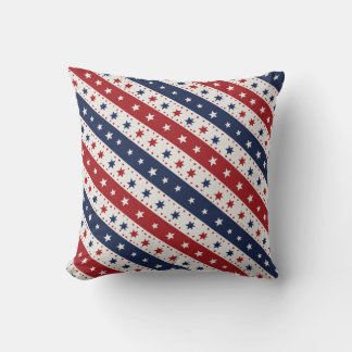 Coussin des étoiles et des rayures patriotiques