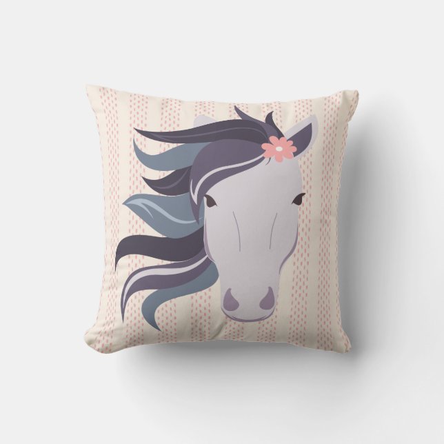 Coussin des filles du Cheval Pony (Recto)