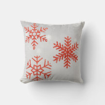 Coussin des flocons de neige rayonnants