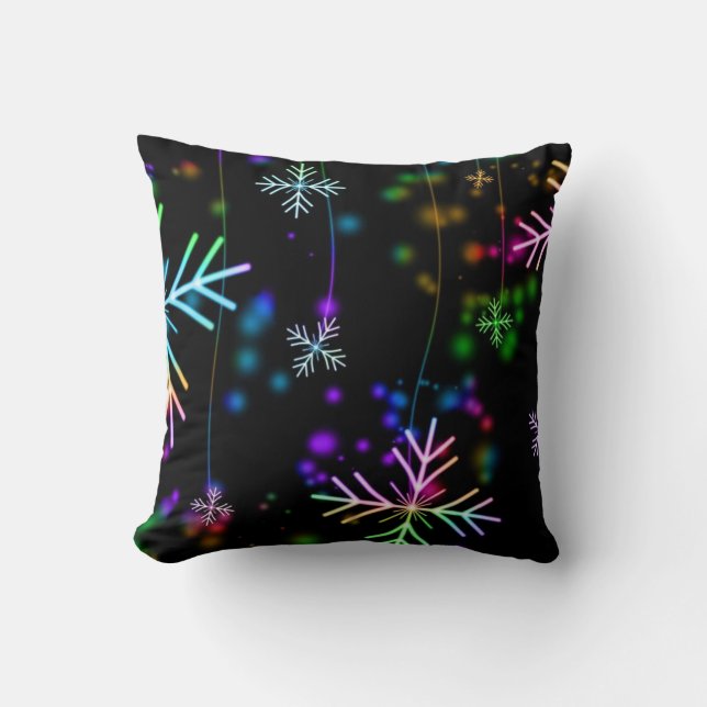 Coussin Des lumières qui se tortillent jettent l'oreiller. (Recto)