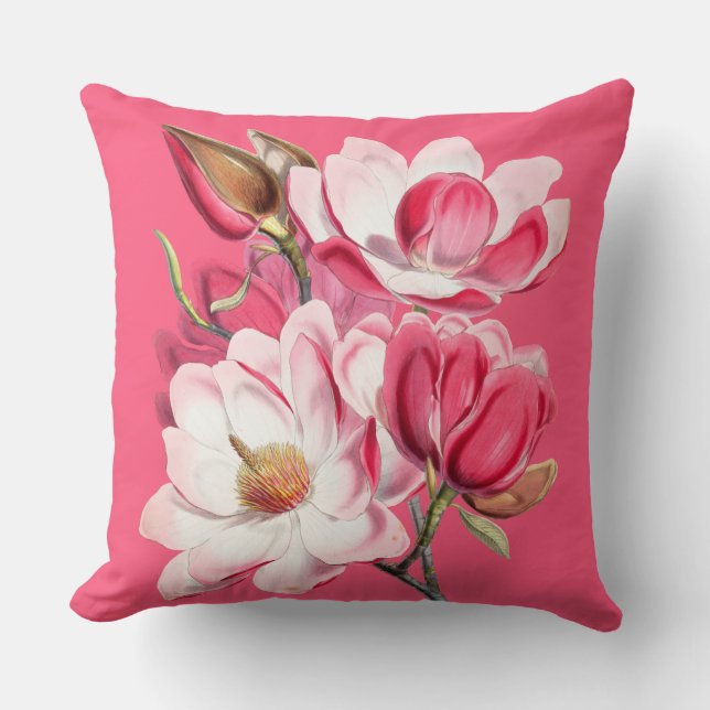 Coussin des Magnolias roses (Recto)