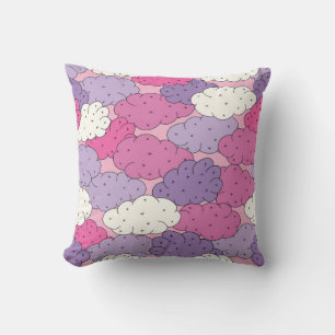 Coussin Des nuages de dessins animés amusants. Répétez vin