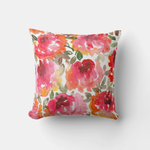 Coussin Des roses rouges en habit, des motifs sans soudure