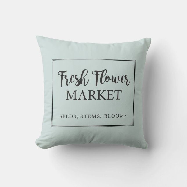 Coussin des signes du marché aux fleurs fraîches (Recto)