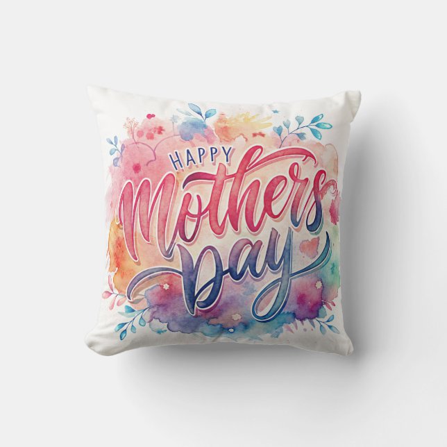 Coussin Des souhaits florissants pour maman (Recto)