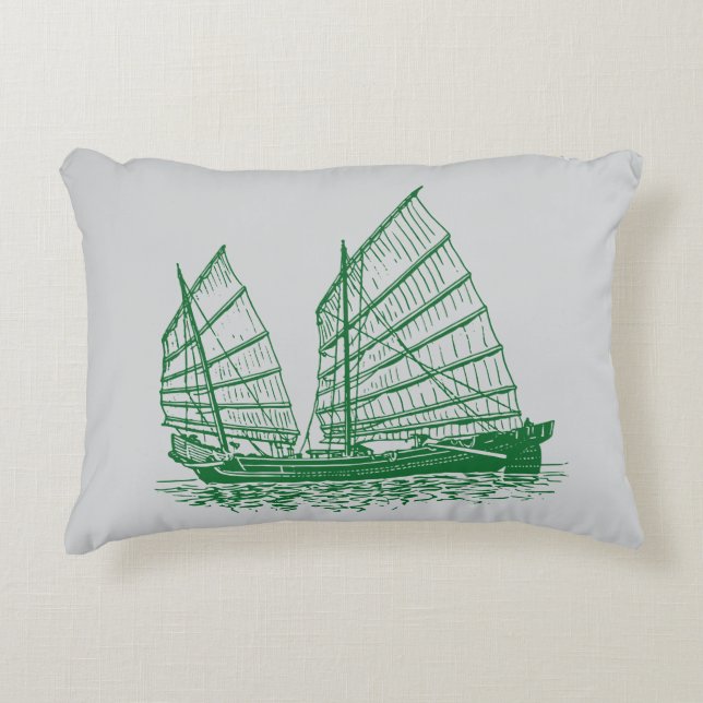 Coussin des vents de l'Est - Bateau de jonc intemp (Devant)