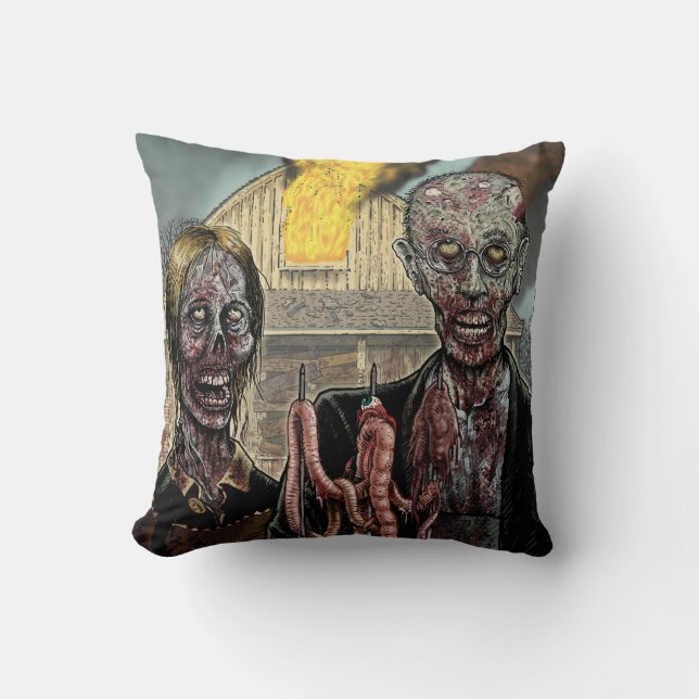 Coussin "des zombis obtenus de l'Amérique" (Recto)