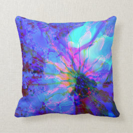 Coussin Design abstrait bleu et violet