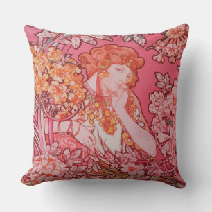 Coussin Design Art nouveau Lecteur 20" x 20"