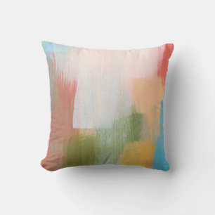 Coussin Design coloré Abstrait. Artiste polyvalent. Bru