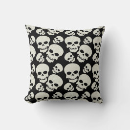 Coussin Design crâne noir