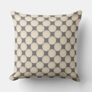 Coussin Design Crémeux Blanc Beige Dot