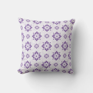 Coussin Design d'art floral pourpre