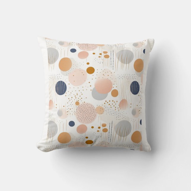 Coussin Design de couleur Abstrait bleu et BrownCouverture (Recto)