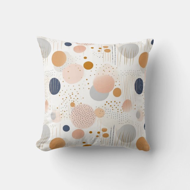 Coussin Design de couleur Abstrait bleu et BrownCouverture (Recto)