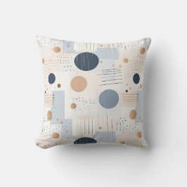 Coussin Design de couleur Abstrait bleu et BrownCouverture