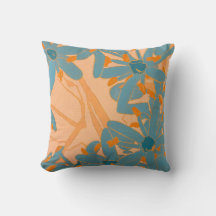 Design de feuille contemporain pêche