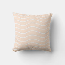 Design de lignes ondulées pastel pêche et blanc
