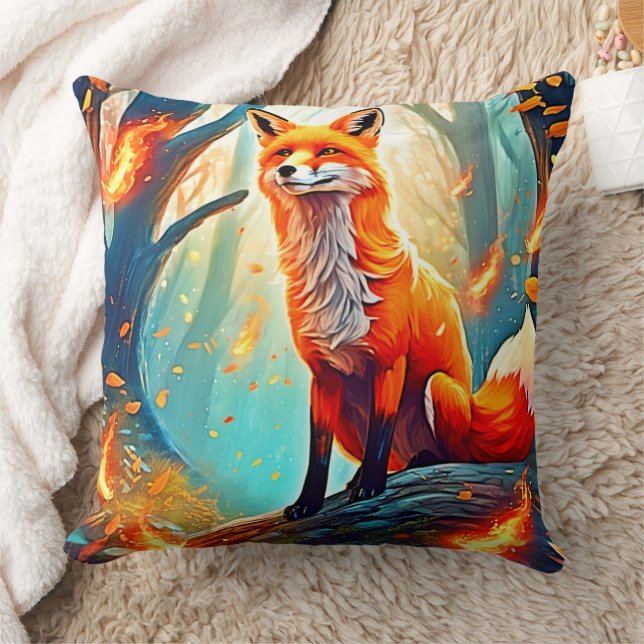 Coussin Design de scène de Crimson Fox (Couverture)