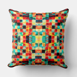 Coussin Design d'élément lumineux géométrique abstrait col