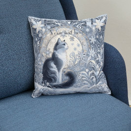 Coussin Design élégant Art Nouveau Chat Personnalisable