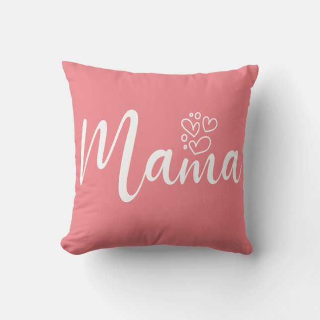 Coussin Design élégant Texte maman typographie (Recto)