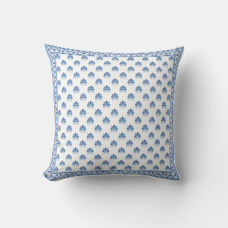 Coussin Design Floral bleu