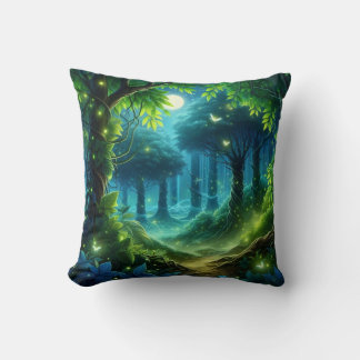 Coussin Design forestier enchanté