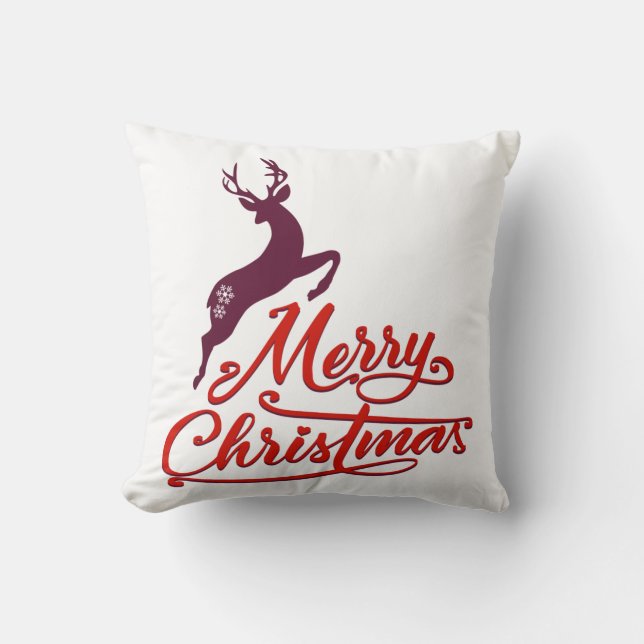 Coussin Design Graphique De Noël Et Nouvel An, Animaux Sau (Recto)