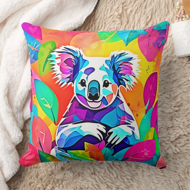 Coussin Design Koala Abstrait (Couverture)