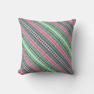 Coussin Design motif aztèque coloré