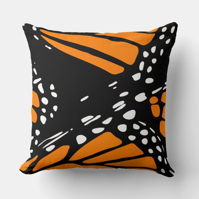 Coussin Design papillon Monarque Abstrait (Recto)