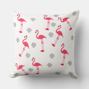 coussin design rose et blanc