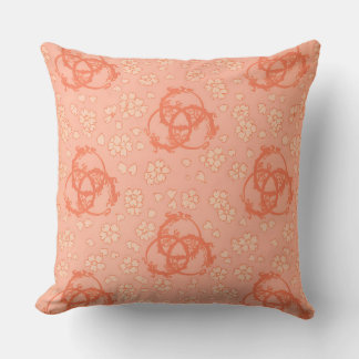Coussin Design saumon rose