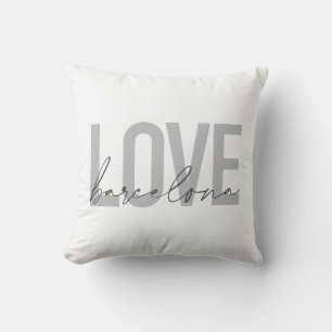 Coussin Design simple, urbain, moderne, cool Love Barcelon