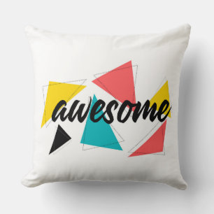 Coussin Design urbain moderne, gai et tendance de "Awesome